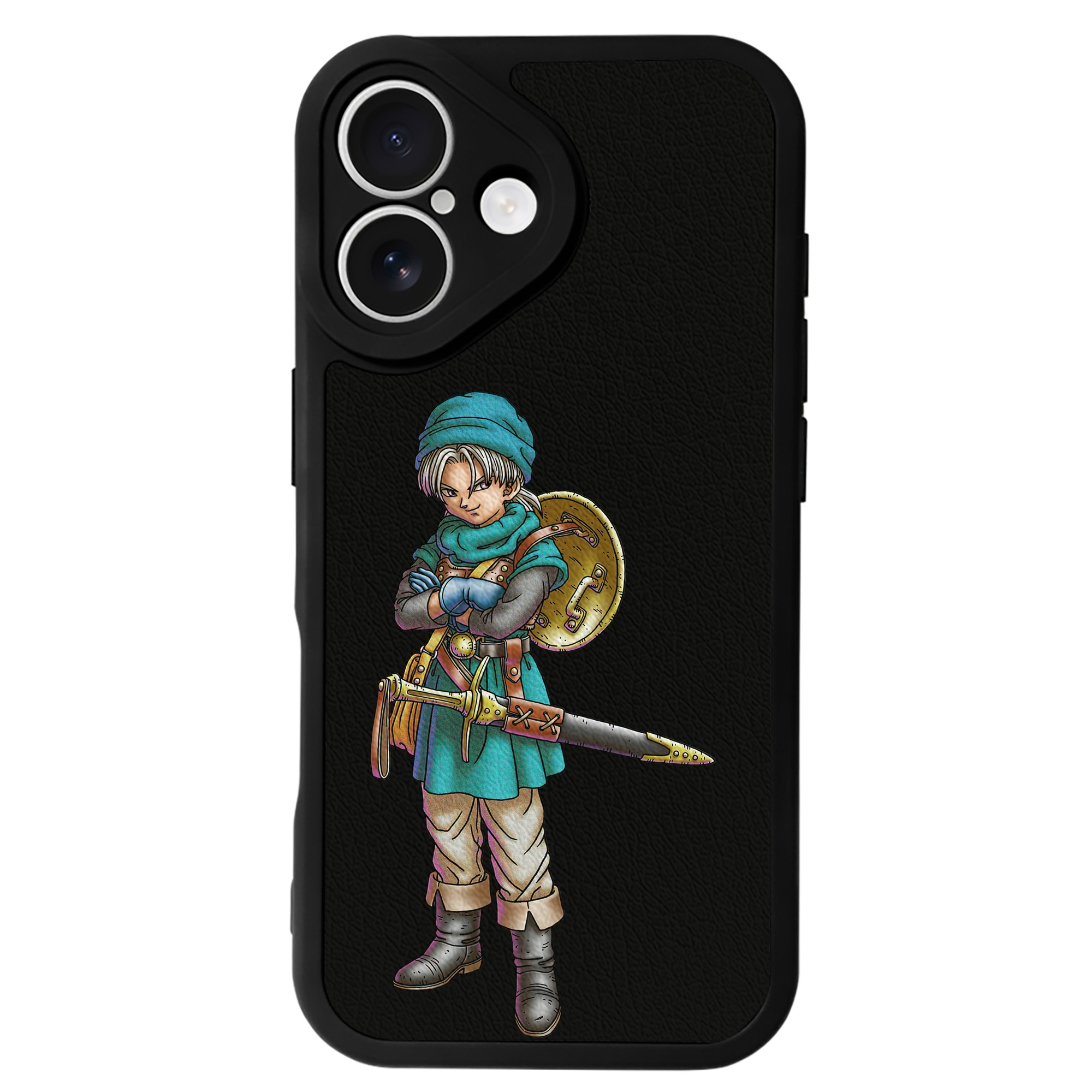 （画像用） ドラゴンクエスト Doragon Kuesuto Dragon Quest 【iPhone 16シリーズ対応】シリコンスマホケース（レザー調） 材質：シリコン